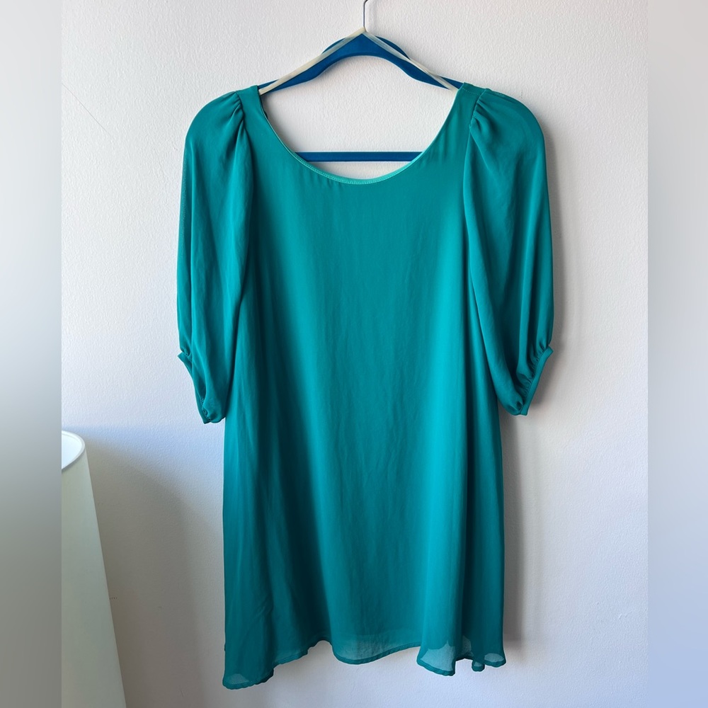 ☀️Kelly green sheer mini dress NWT